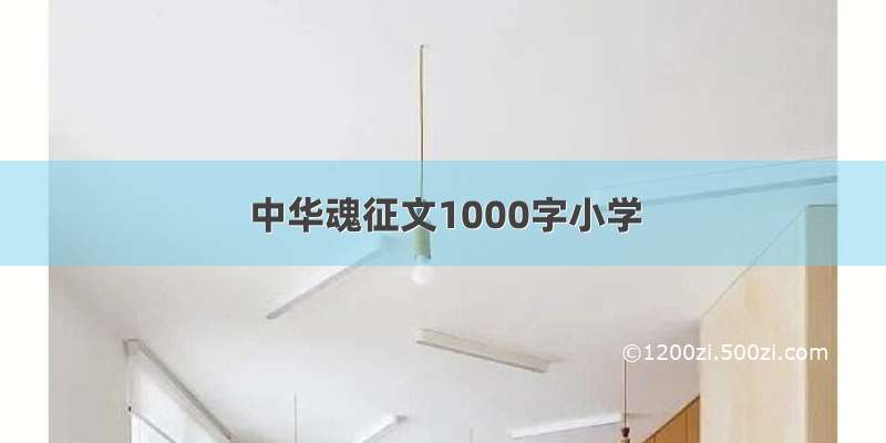 中华魂征文1000字小学