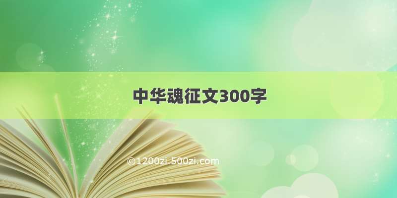 中华魂征文300字