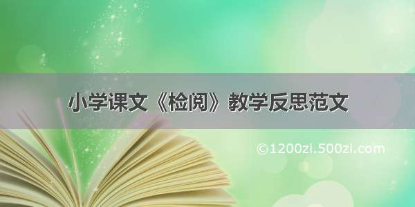 小学课文《检阅》教学反思范文