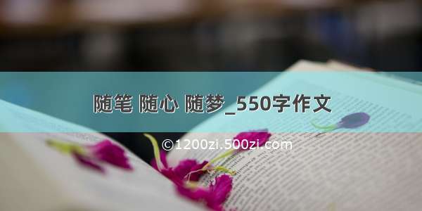 随笔 随心 随梦_550字作文