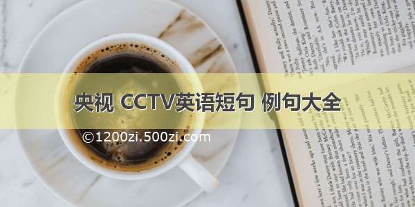 央视 CCTV英语短句 例句大全