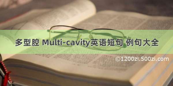 多型腔 Multi-cavity英语短句 例句大全