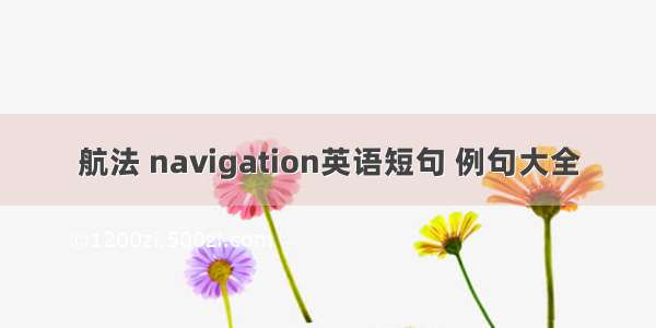 航法 navigation英语短句 例句大全