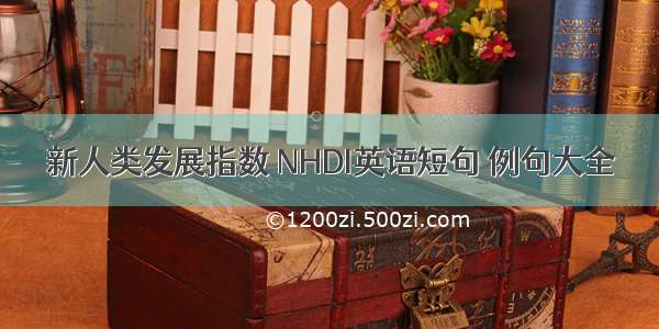 新人类发展指数 NHDI英语短句 例句大全