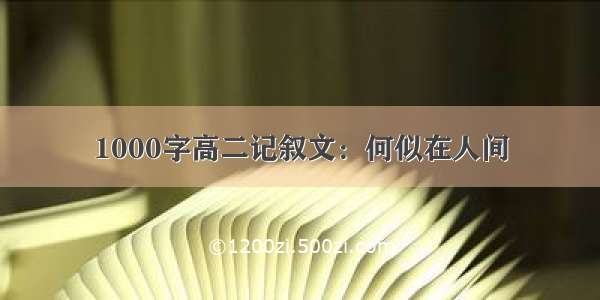 1000字高二记叙文：何似在人间