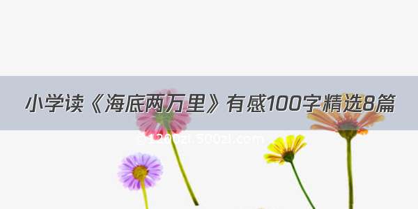 小学读《海底两万里》有感100字精选8篇