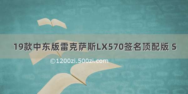 19款中东版雷克萨斯LX570签名顶配版 S