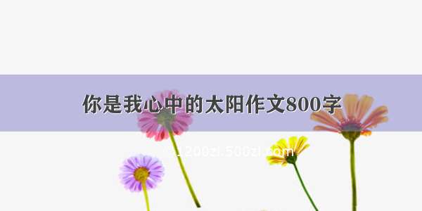 你是我心中的太阳作文800字