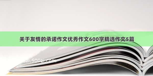 关于友情的承诺作文优秀作文600字精选作文5篇