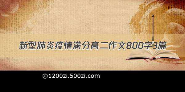 新型肺炎疫情满分高二作文800字3篇