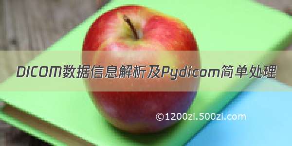 DICOM数据信息解析及Pydicom简单处理