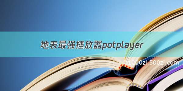 地表最强播放器potplayer