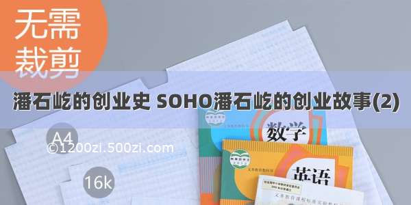 潘石屹的创业史 SOHO潘石屹的创业故事(2)