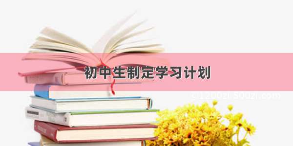 初中生制定学习计划