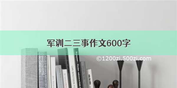 军训二三事作文600字