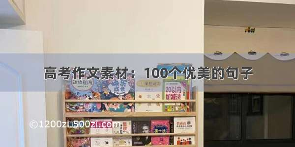 高考作文素材：100个优美的句子