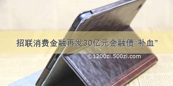 招联消费金融再发30亿元金融债“补血”