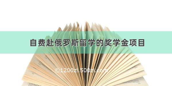 自费赴俄罗斯留学的奖学金项目