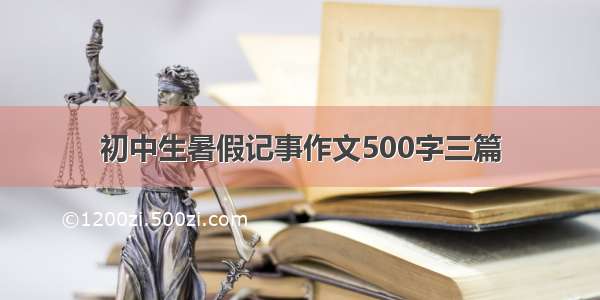 初中生暑假记事作文500字三篇