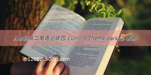 人教版高二英语必修四《Unit 5 Theme parks》教案