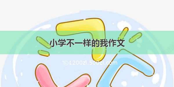 小学不一样的我作文