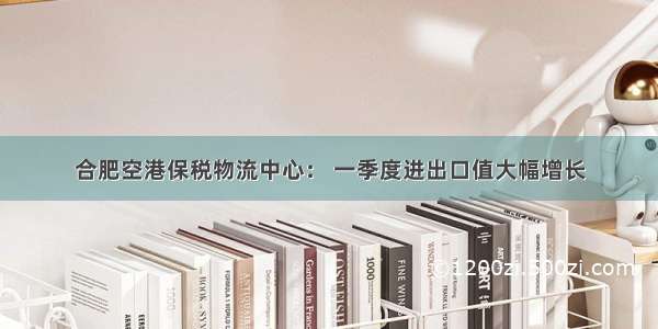 合肥空港保税物流中心： 一季度进出口值大幅增长