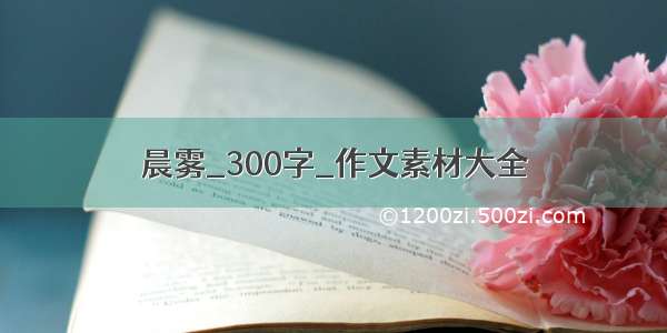 晨雾_300字_作文素材大全