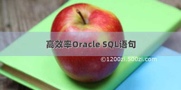 高效率Oracle SQL语句