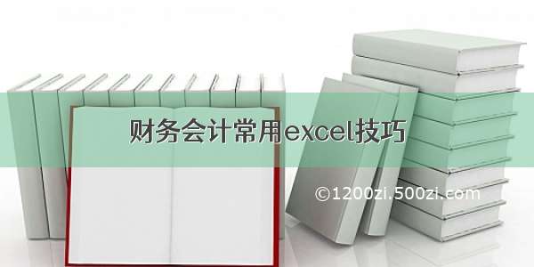 财务会计常用excel技巧