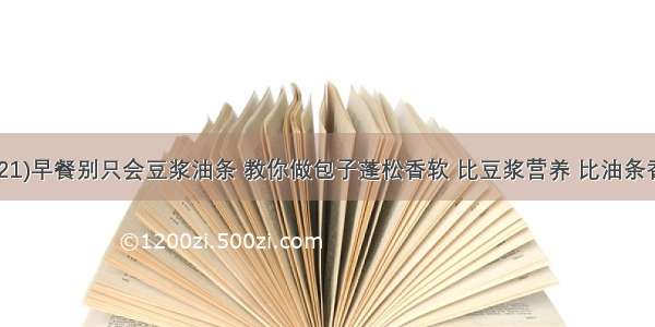 (21)早餐别只会豆浆油条 教你做包子蓬松香软 比豆浆营养 比油条香