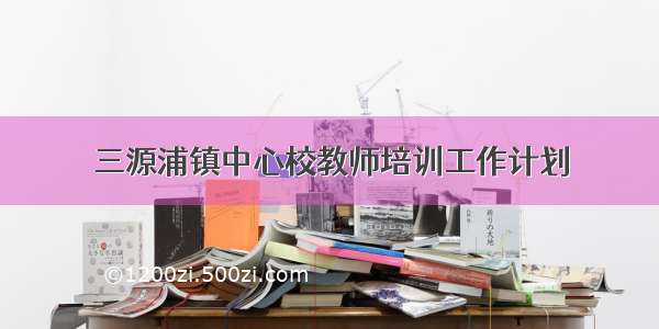 三源浦镇中心校教师培训工作计划