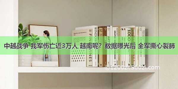 中越战争 我军伤亡近3万人 越南呢？数据曝光后 全军撕心裂肺