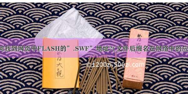 如何找到网页中FLASH的”.SWF”地址?(文件后缀名在网络中的应用)