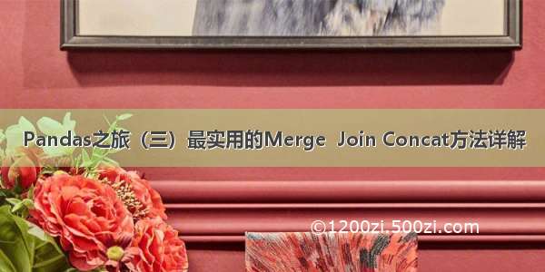 Pandas之旅（三）最实用的Merge  Join Concat方法详解