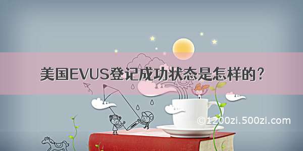 美国EVUS登记成功状态是怎样的？