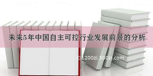 未来5年中国自主可控行业发展前景的分析