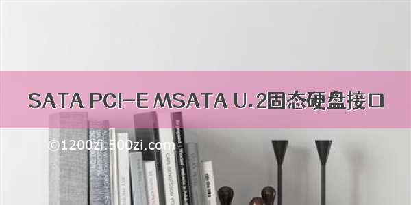 SATA PCI-E MSATA U.2固态硬盘接口