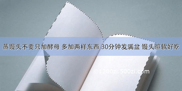 蒸馒头不要只加酵母 多加两样东西 30分钟发满盆 馒头暄软好吃