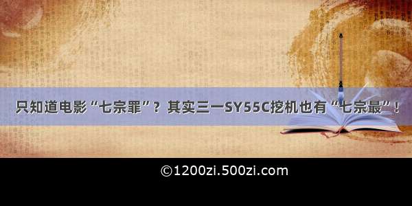 只知道电影“七宗罪”？其实三一SY55C挖机也有“七宗最”！