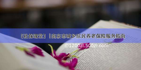 【社保课堂】 | 南京市城乡居民养老保险服务指南