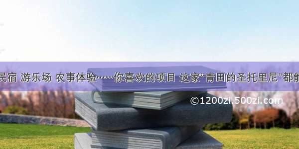 登高 民宿 游乐场 农事体验……你喜欢的项目 这家“青田的圣托里尼”都能给你！