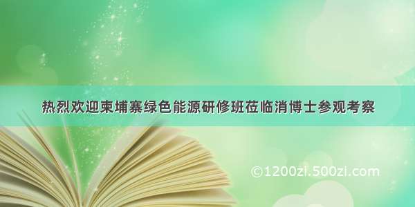 热烈欢迎柬埔寨绿色能源研修班莅临消博士参观考察