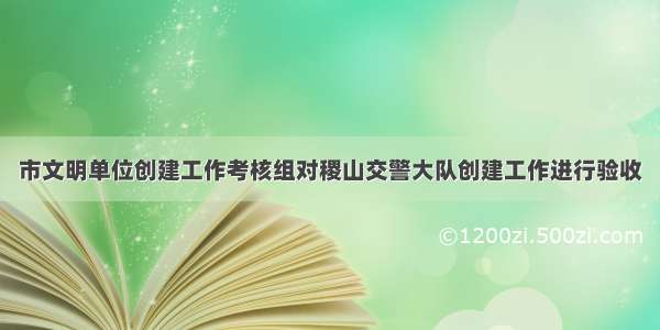 市文明单位创建工作考核组对稷山交警大队创建工作进行验收