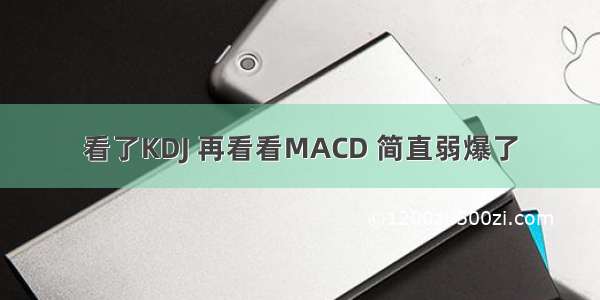 看了KDJ 再看看MACD 简直弱爆了