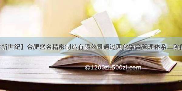 【安徽省新世纪】合肥盛名精密制造有限公司通过两化融合管理体系二阶段现场评审