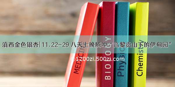 滇西金色银杏| 11.22-29 八天七晚腾冲“高黎贡山下的伊甸园”