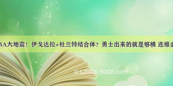 就在刚刚 NBA大地震！伊戈达拉+杜兰特结合体？勇士出来的就是够横 连维金斯都得听话