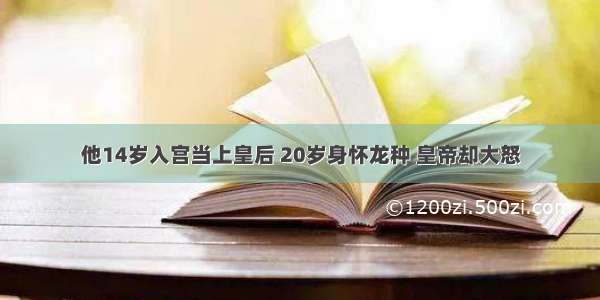 他14岁入宫当上皇后 20岁身怀龙种 皇帝却大怒