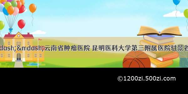 在景谷的这一年&mdash;&mdash;云南省肿瘤医院 昆明医科大学第三附属医院驻景谷县人民医院第四批