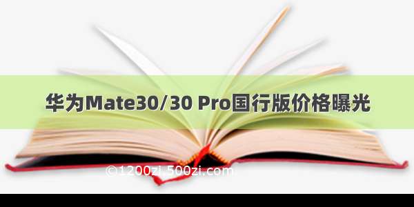 华为Mate30/30 Pro国行版价格曝光